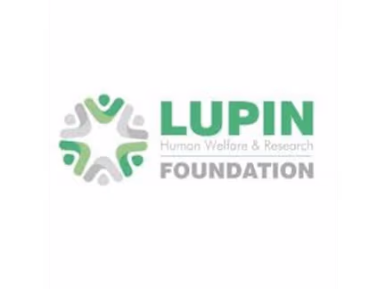 Lupin Foundation logo featuring green and grey human figures forming a star shape with text 'LUPIN Human Welfare & Research FOUNDATION'.