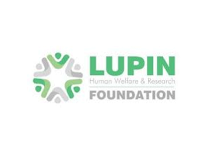 Lupin Foundation logo featuring green and grey human figures forming a star shape with text 'LUPIN Human Welfare & Research FOUNDATION'.