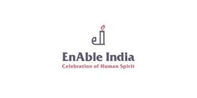 EnAble India logo with the tagline 'Celebration of Human Spirit'.