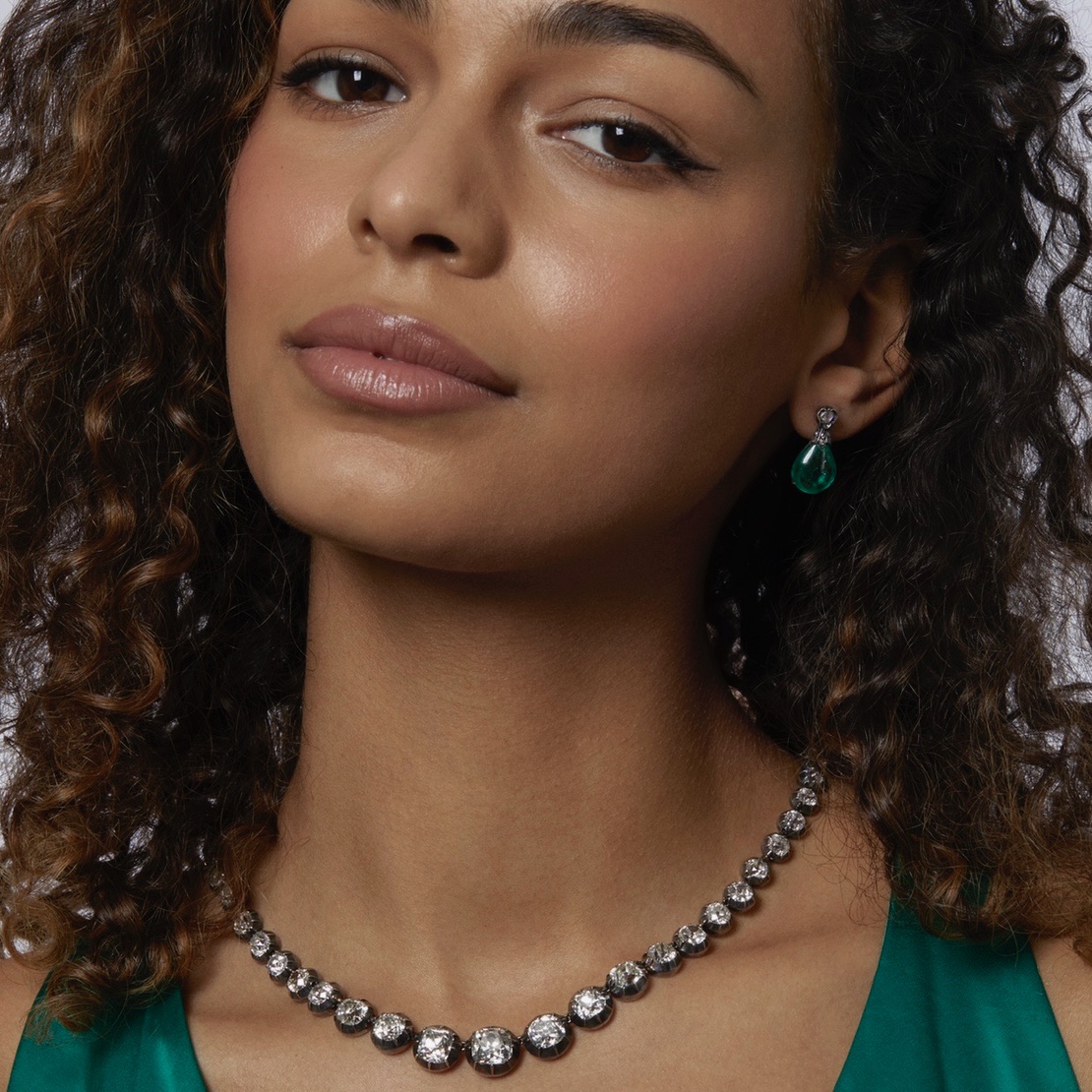 1880 Colombian Emerald Earrings