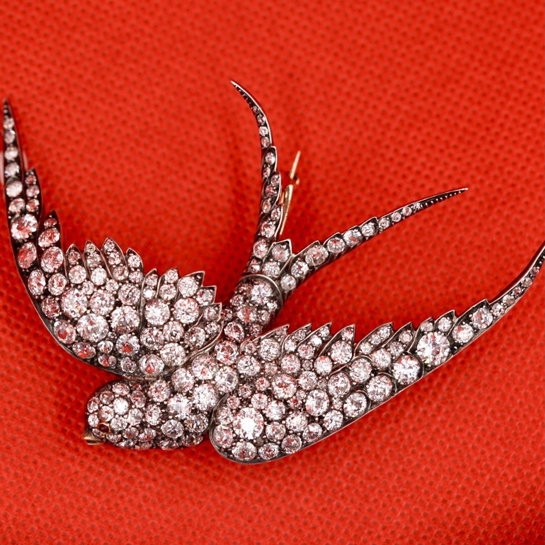 Magnificent Diamond Bird Brooch