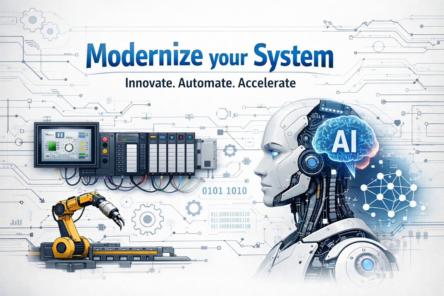 [background image] image of an innovation lab (for an ai developer tools).