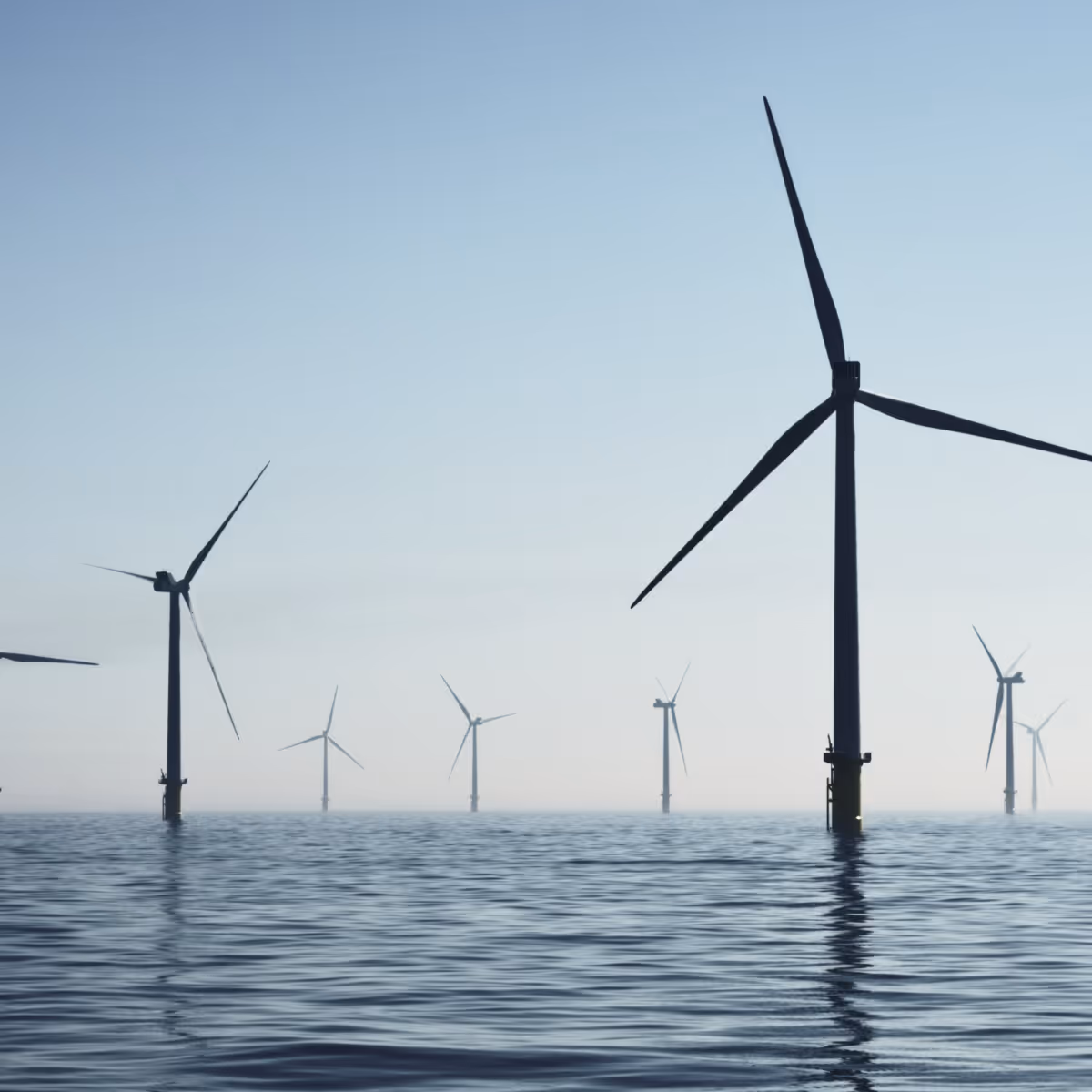 Parque eólico marino como infraestructura de energía renovable