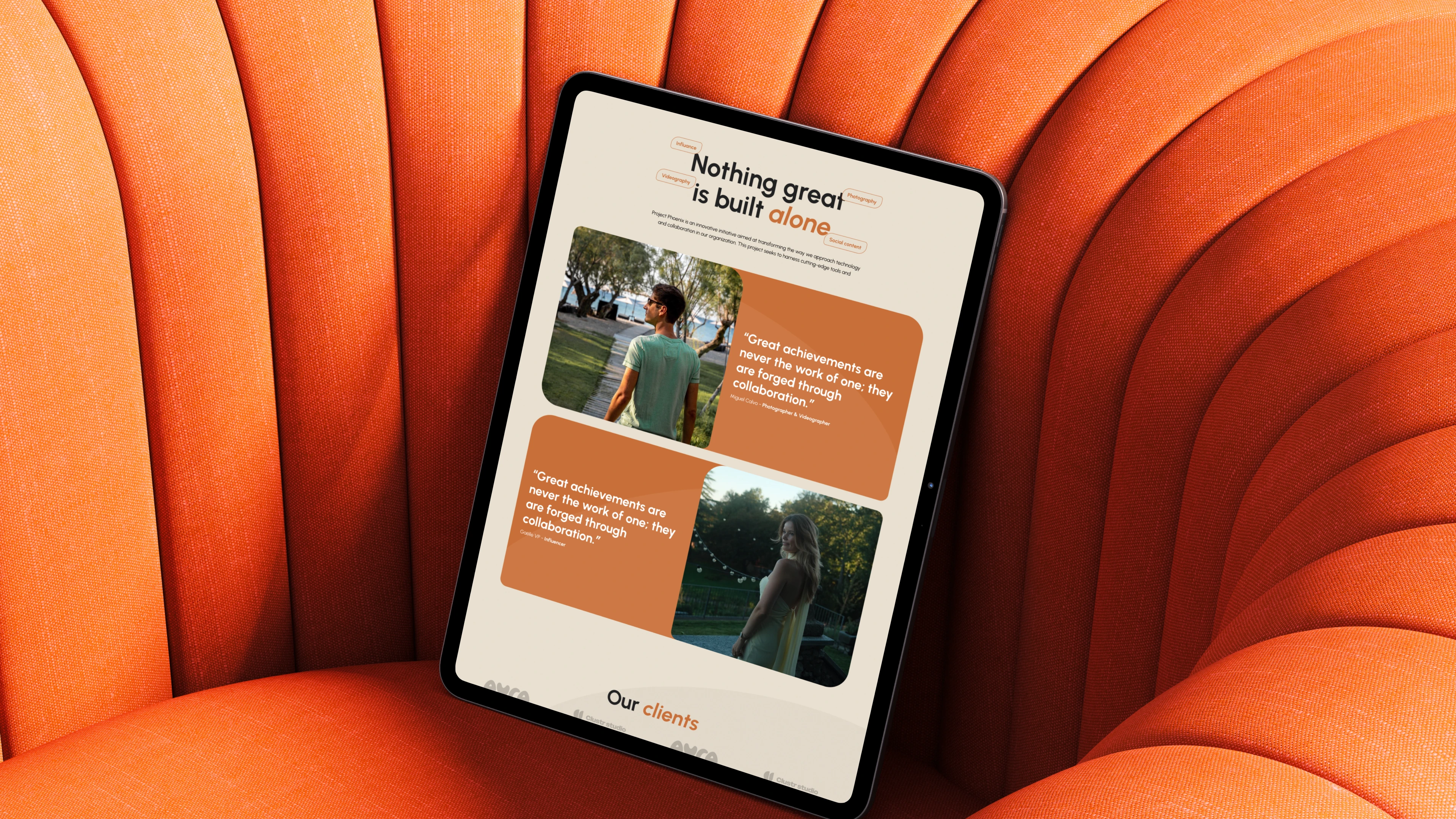 landing page ipad aura