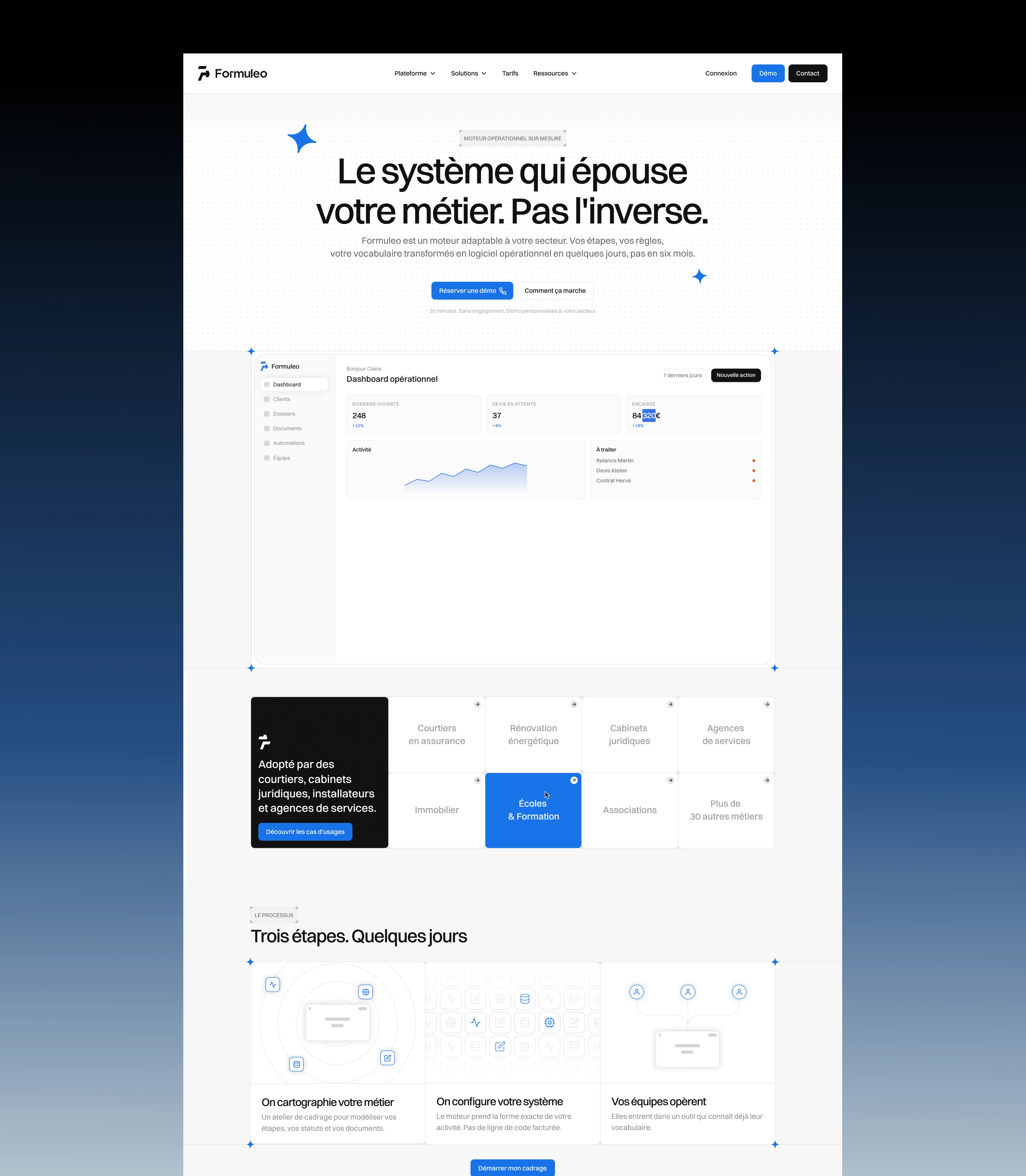 formuleo landing page