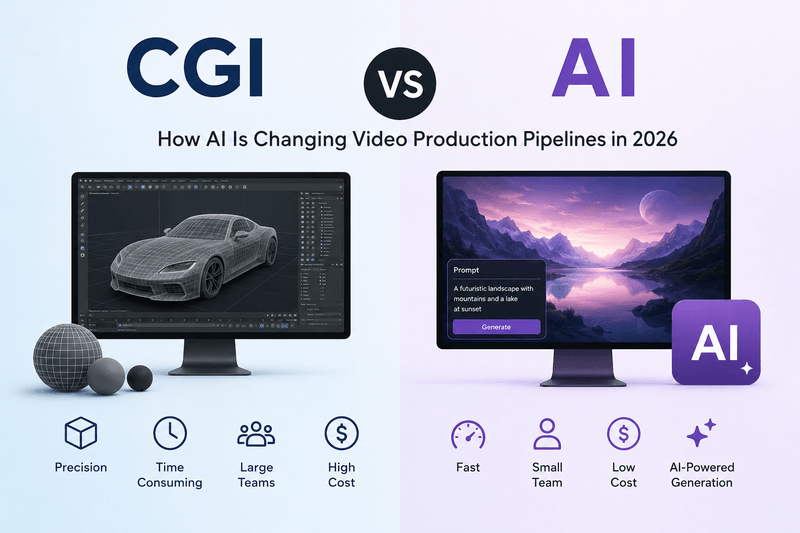 CGI vs AI in Video Production: Key Differences Explained [2026]