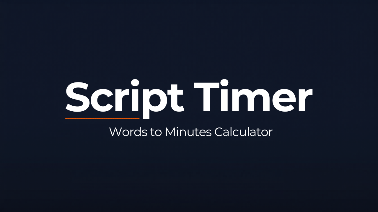 Time your video script with free tools and word-to-minute tables. Covers reading speeds, platform durations, and how to write scripts that hit your target length.