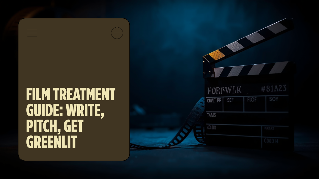 Write a film treatment that gets read. Covers treatment anatomy section by section, genre-specific differences, common rejection triggers, and how to turn treatments into visual storyboards.