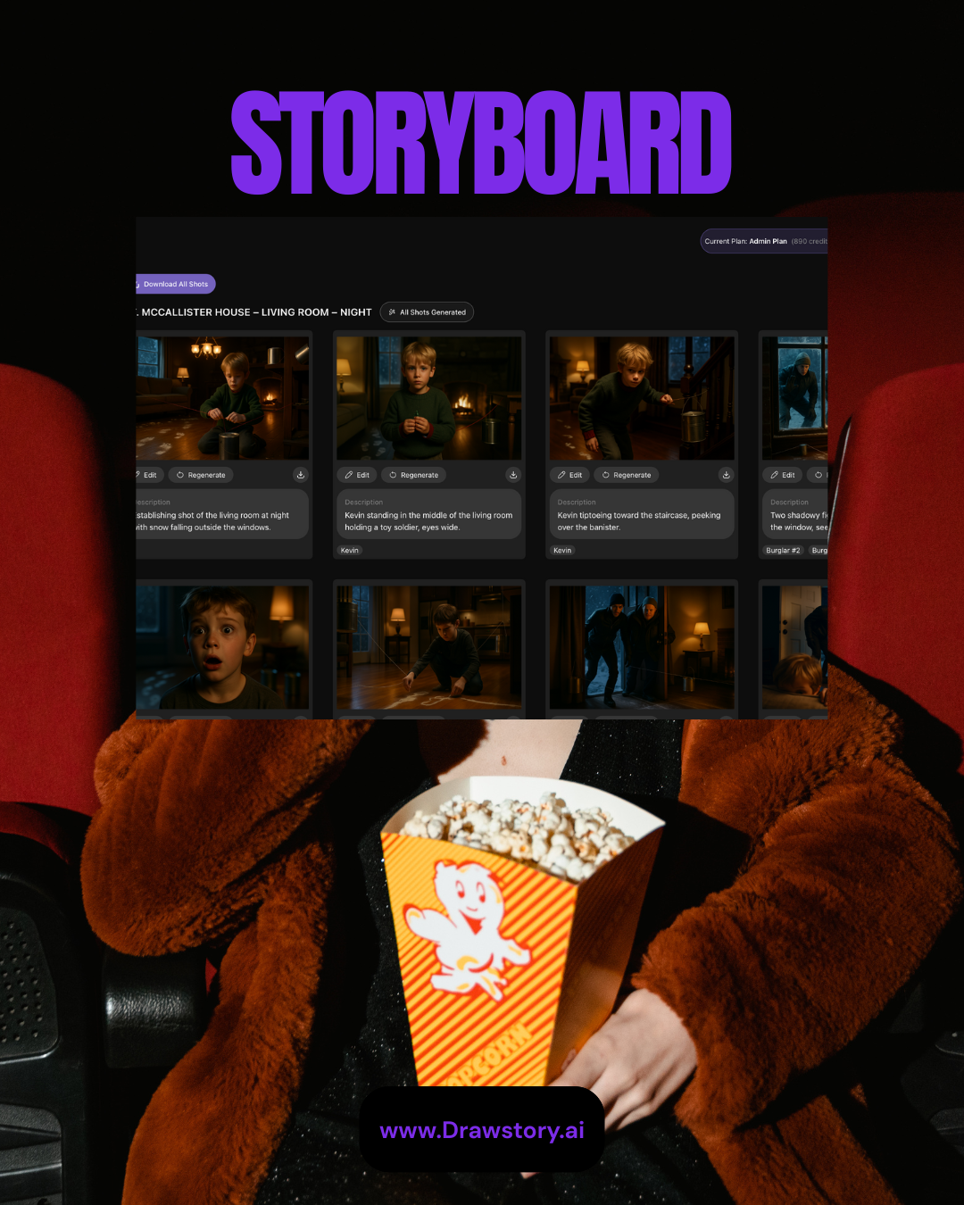 Copy 50 ready-to-use storyboard prompt examples for film, ads, and animation. Includes Midjourney and Nano Banana prompts plus tips to write better frames