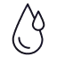 Icône d'une goutte d'eau avec une flamme à l'intérieur.