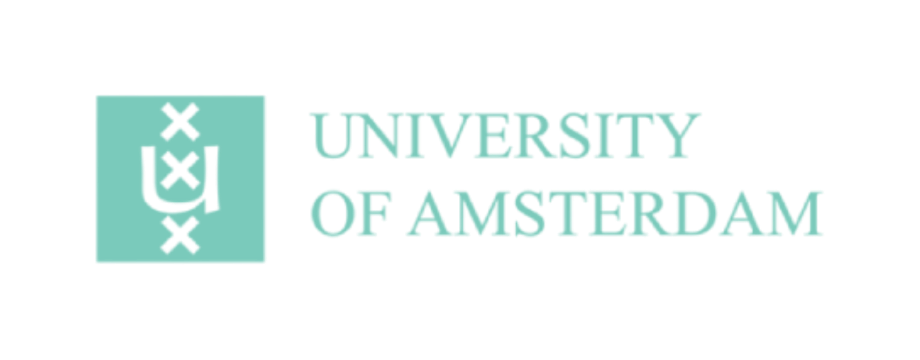 Logo van de Universiteit van Amsterdam met de letters UvA en drie kruisen.