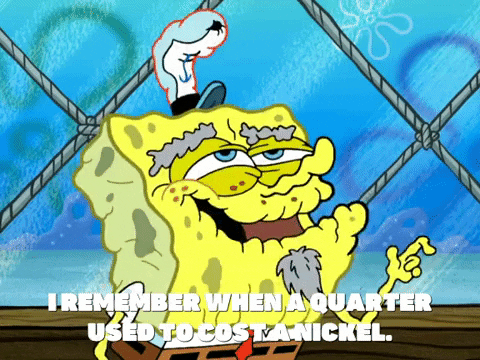 Spongebob as old man