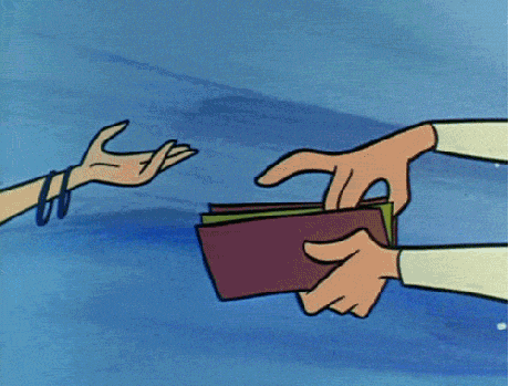 Gif of overspending money