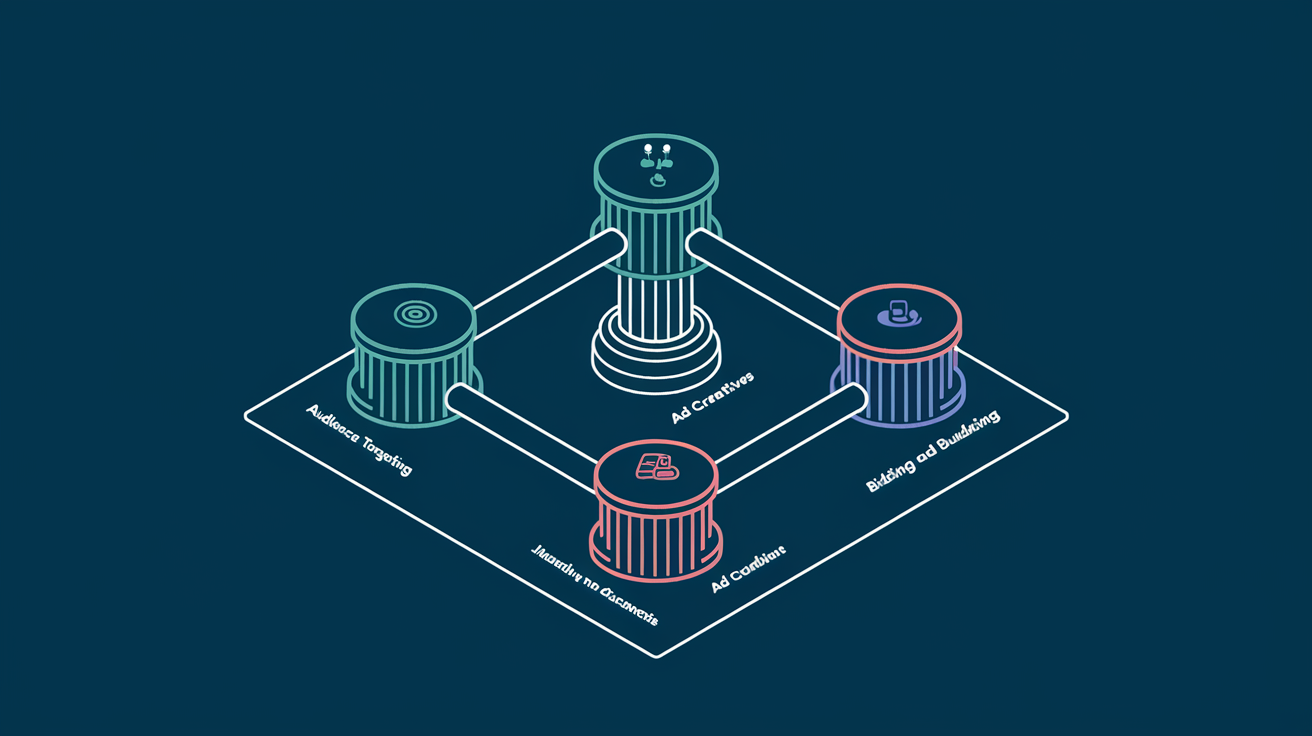 Facebook Power 5 optimization framework showing the five key tactics for campaign performance