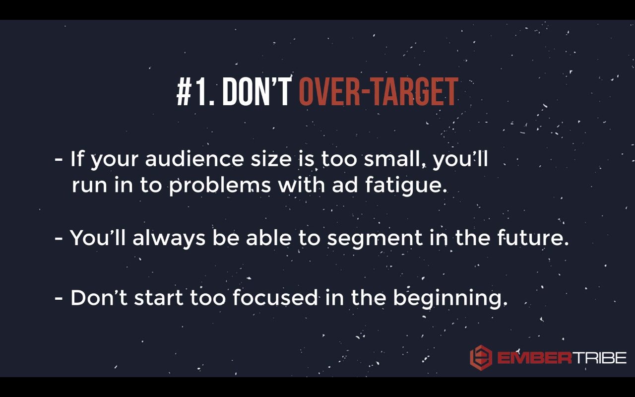 Rule 1 to scale Facebook ads