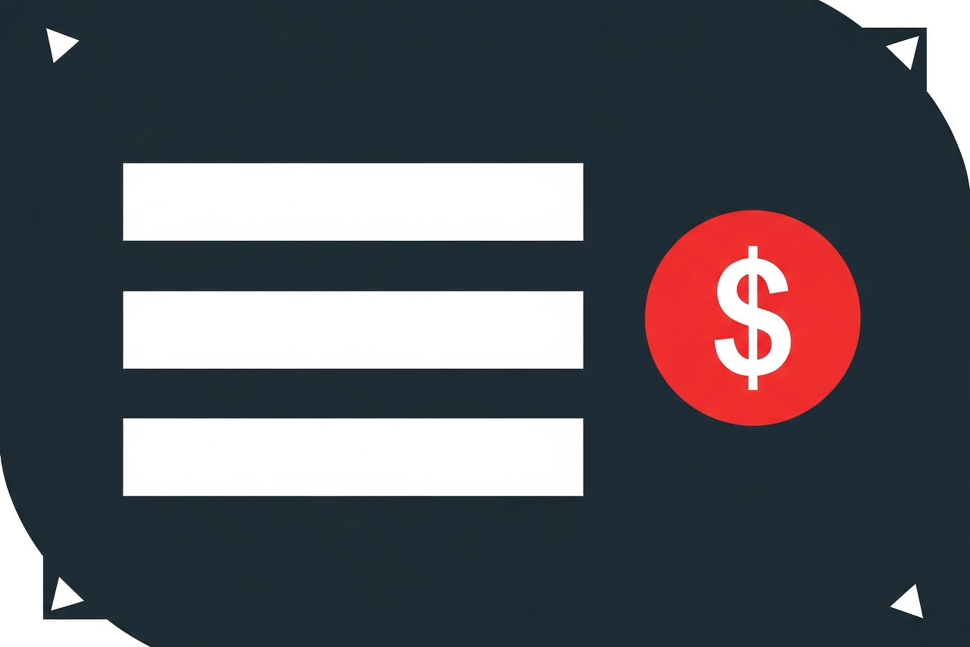 Flat geometric illustration representing Google Analytics cost breakdown with stacked bar shapes on dark background