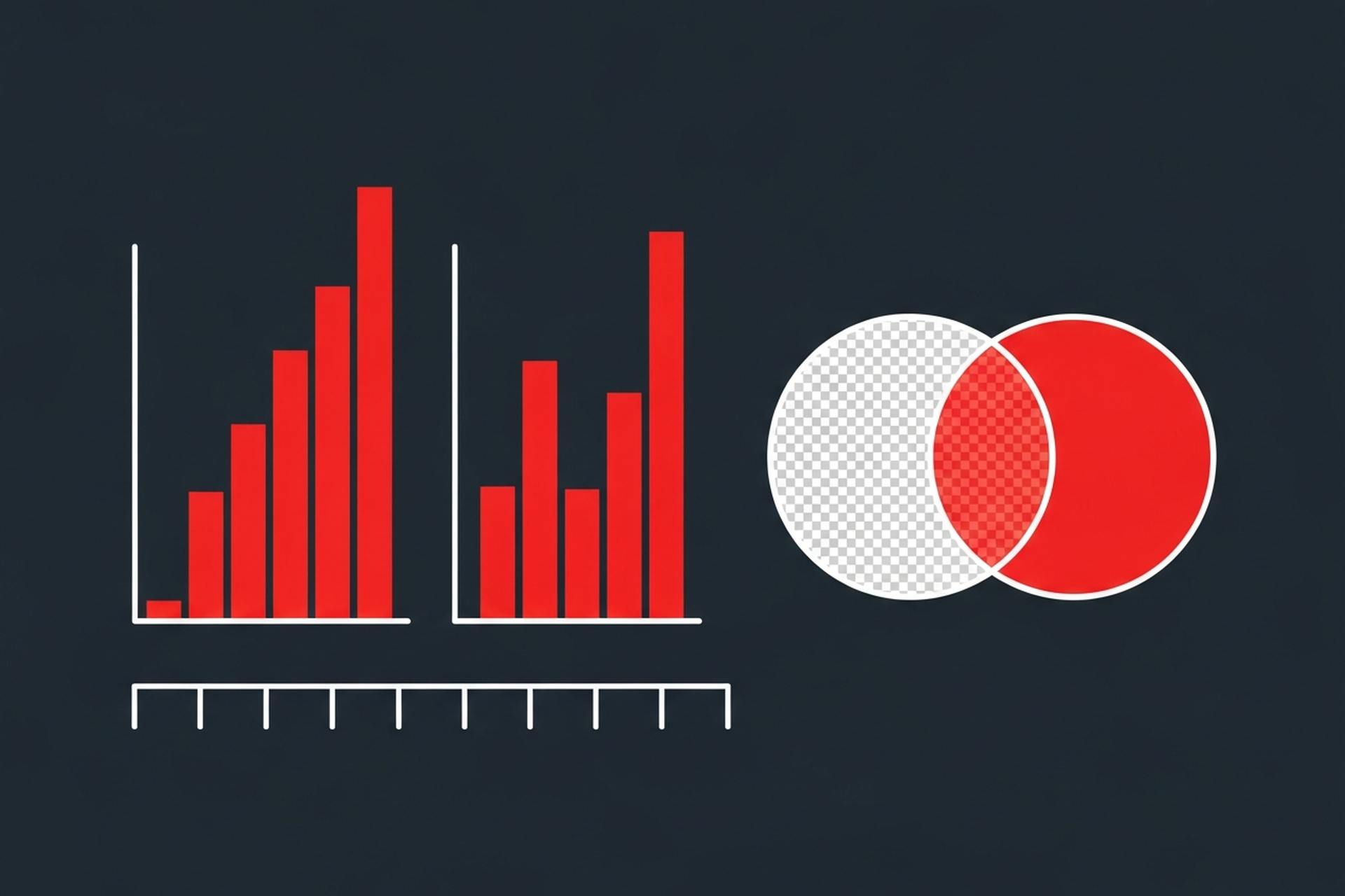 Abstract geometric shapes representing SaaS competitive benchmarking and market analysis on a dark background