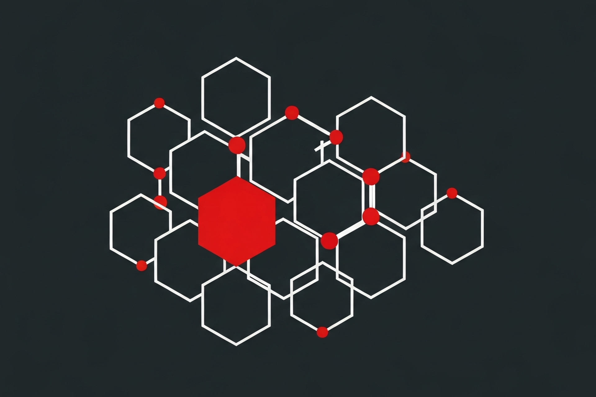 Abstract geometric honeycomb network illustration representing SaaS company growth and interconnected growth strategies