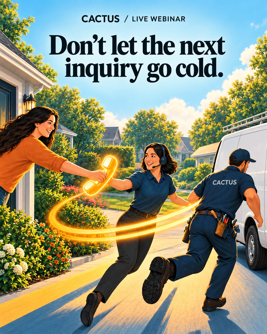 Speed to lead webinar illustration, respond to new inquiries