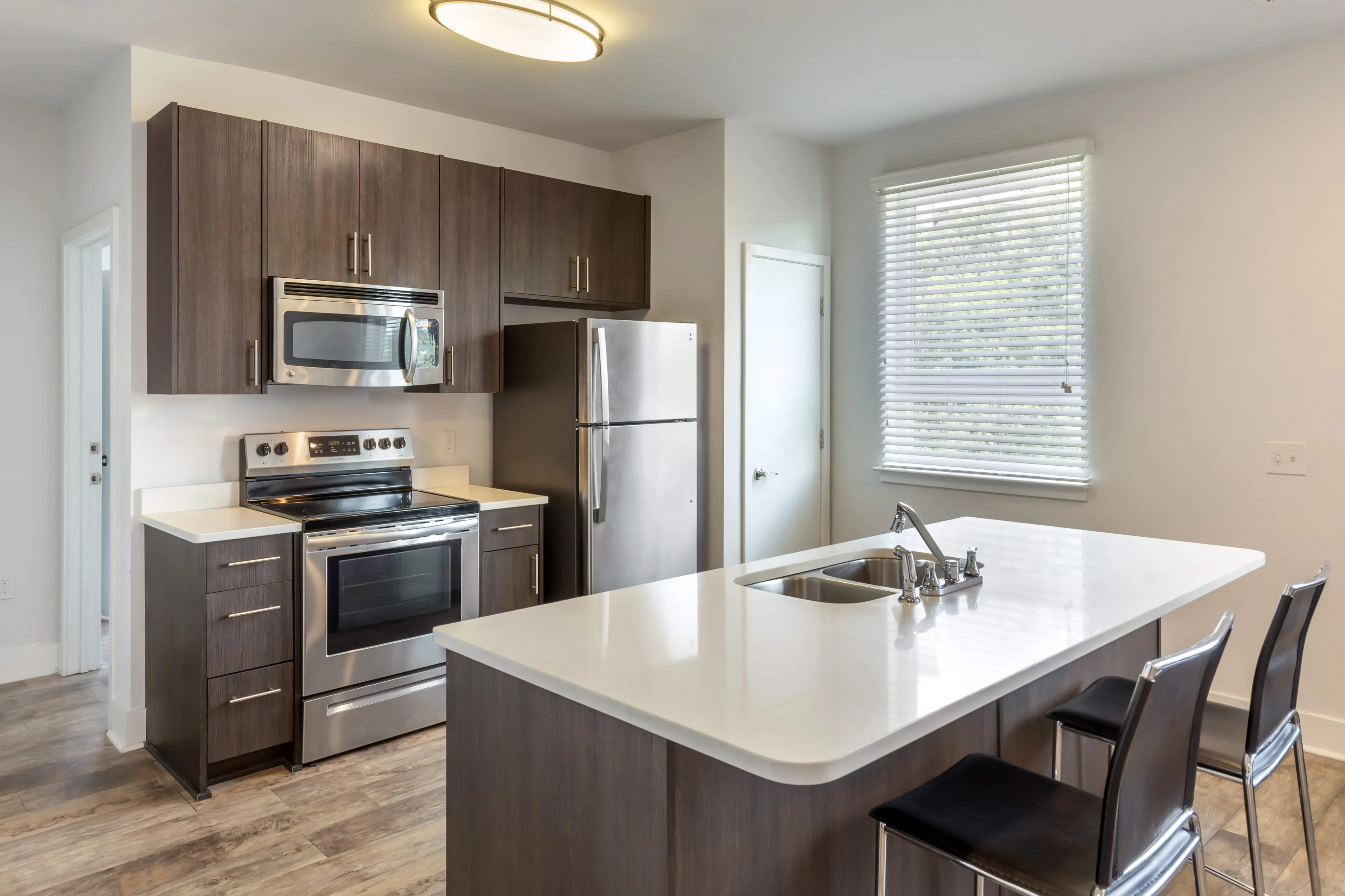 kitchen with stainless steel appliances