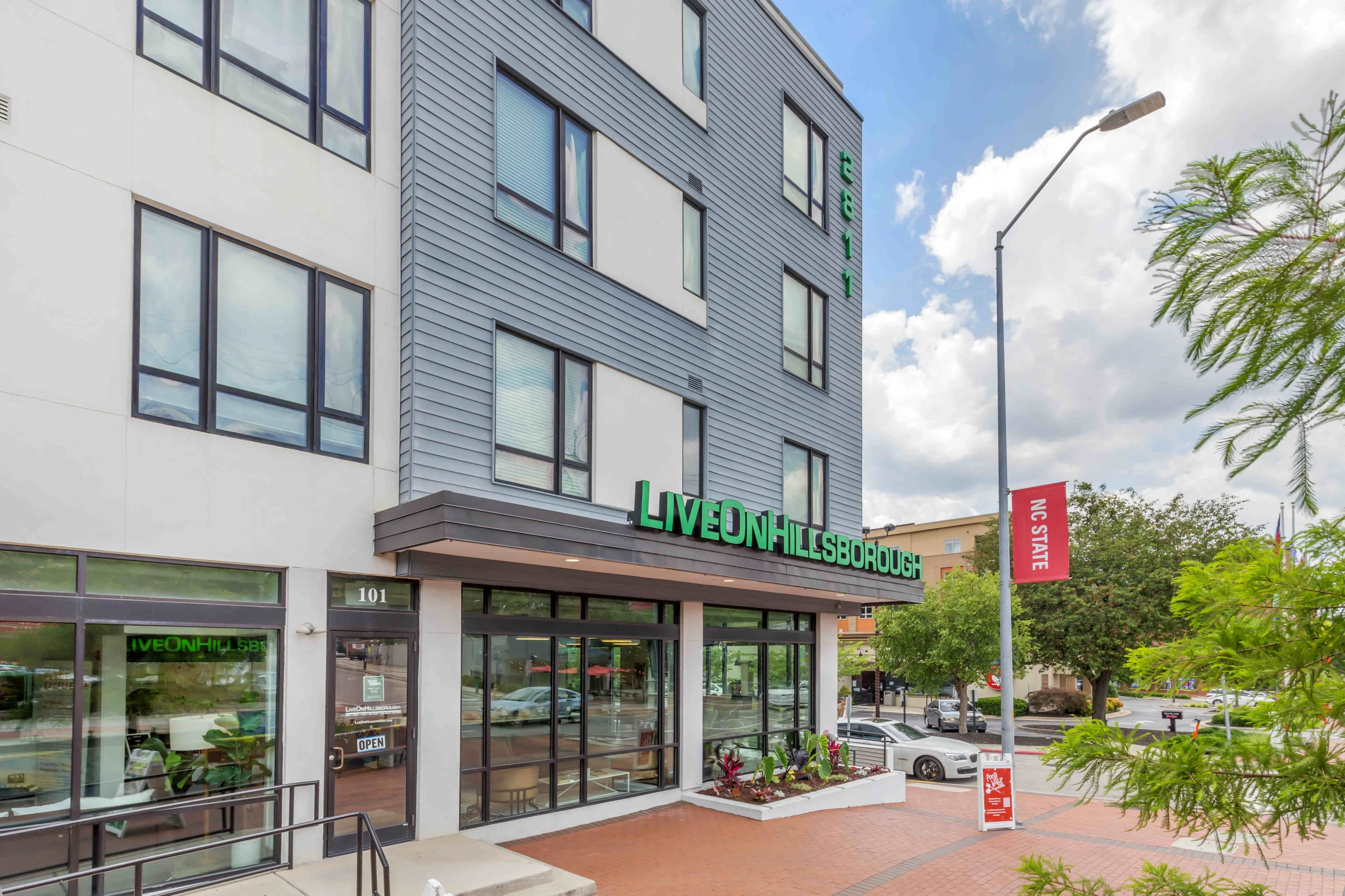 exterior of apartments 