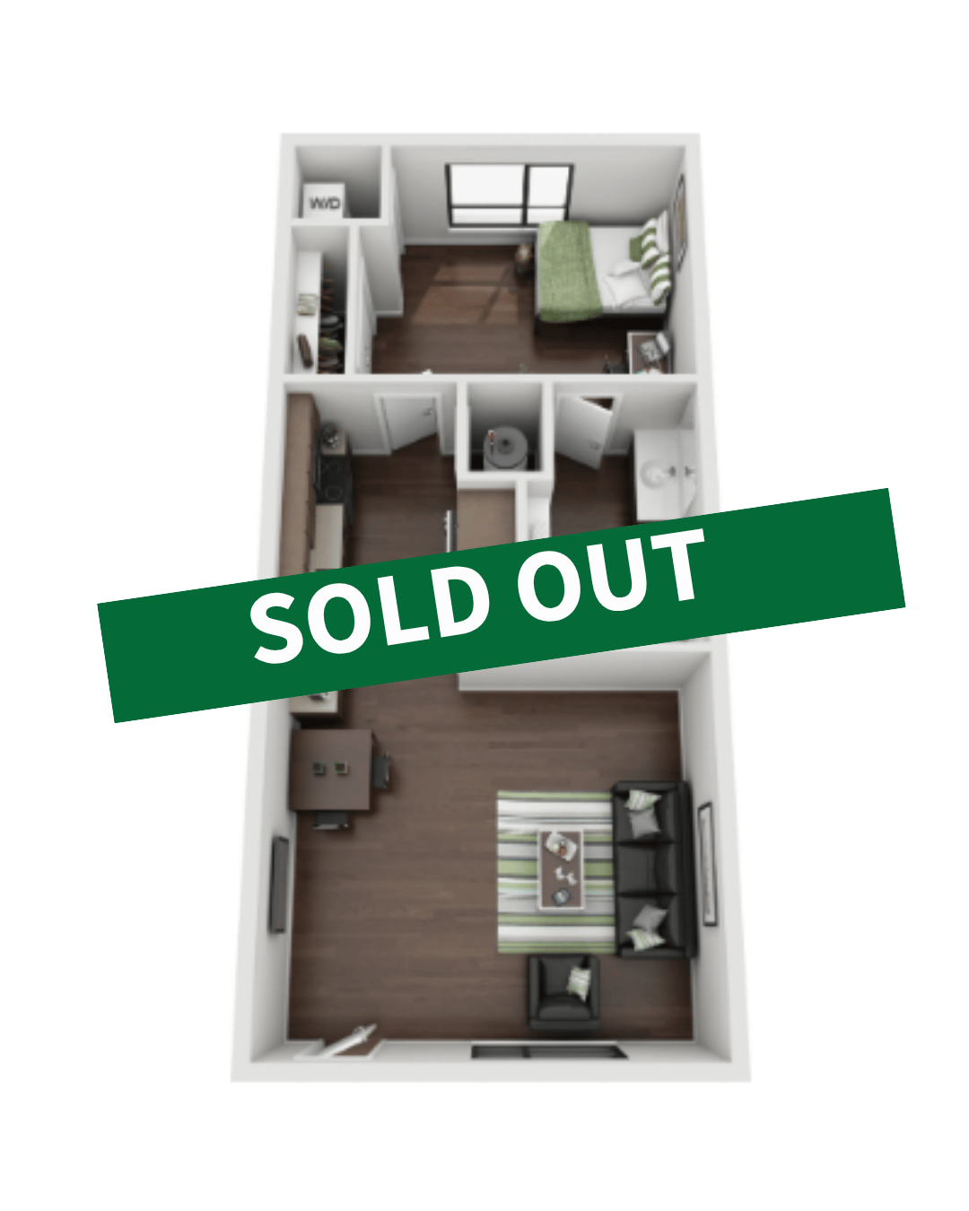 2604 - 1x1 Floor Plan Layout