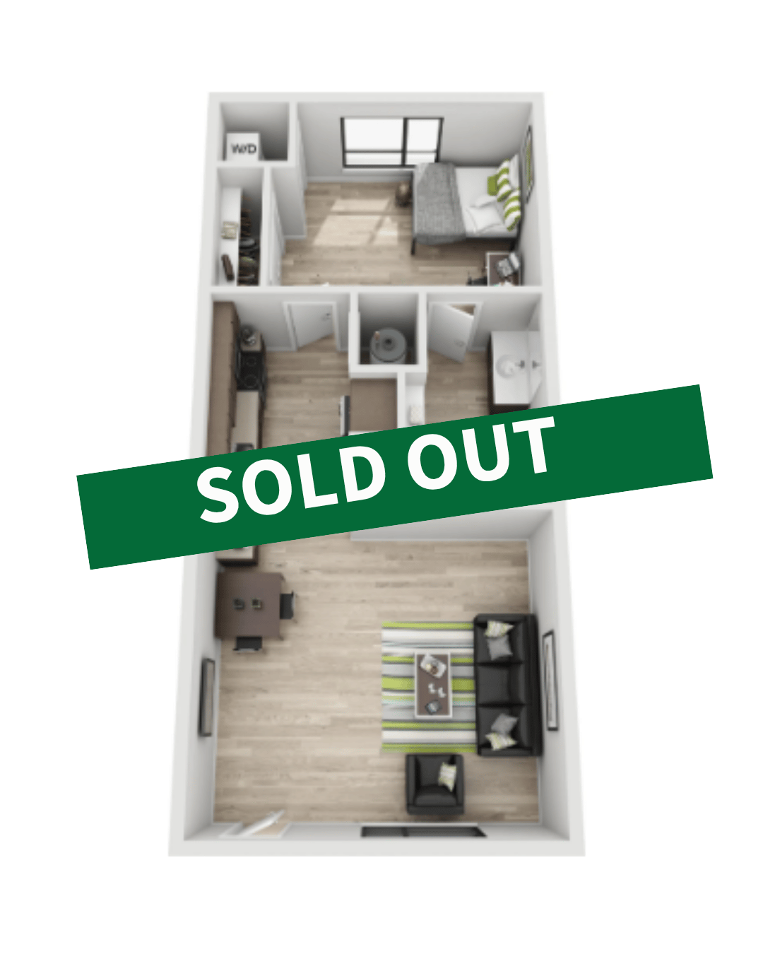 2811 - 1x1 Floor Plan Layout