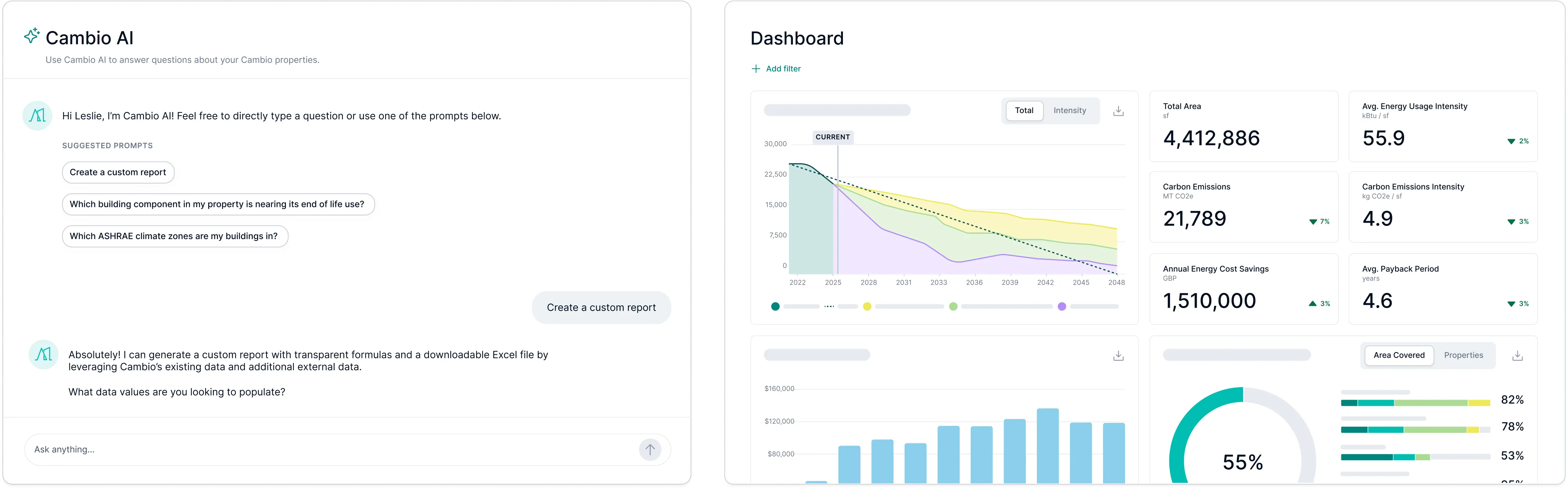 Cambio Dashboard Screen