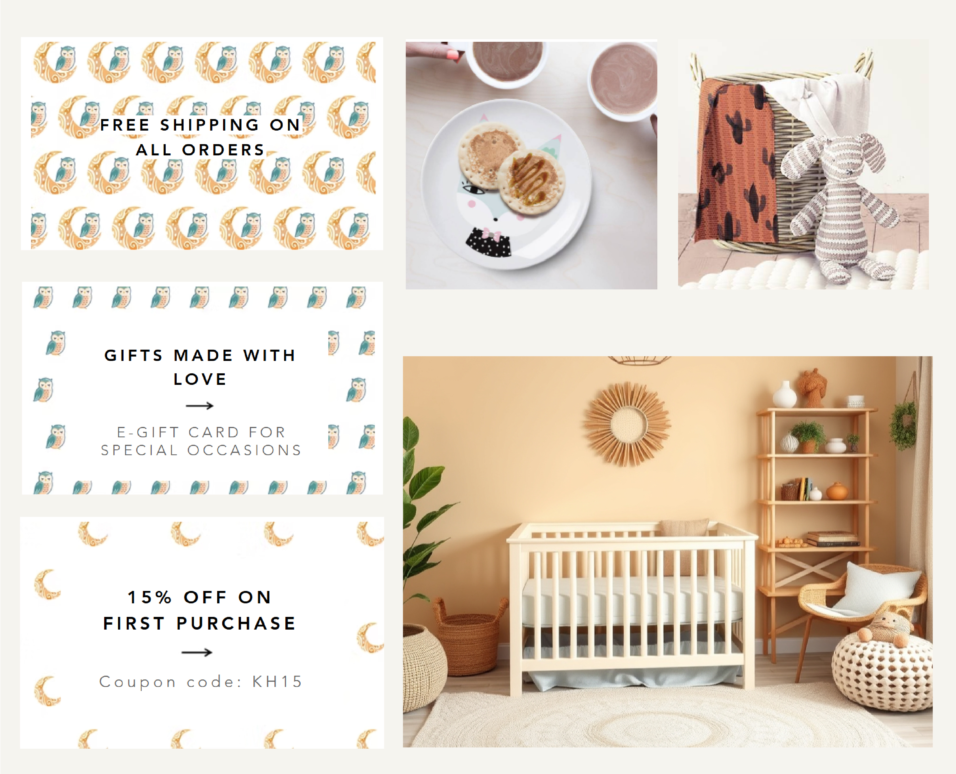 Website design project for e-commerce kids and babies apparel and toys brand - K Art Design Studio