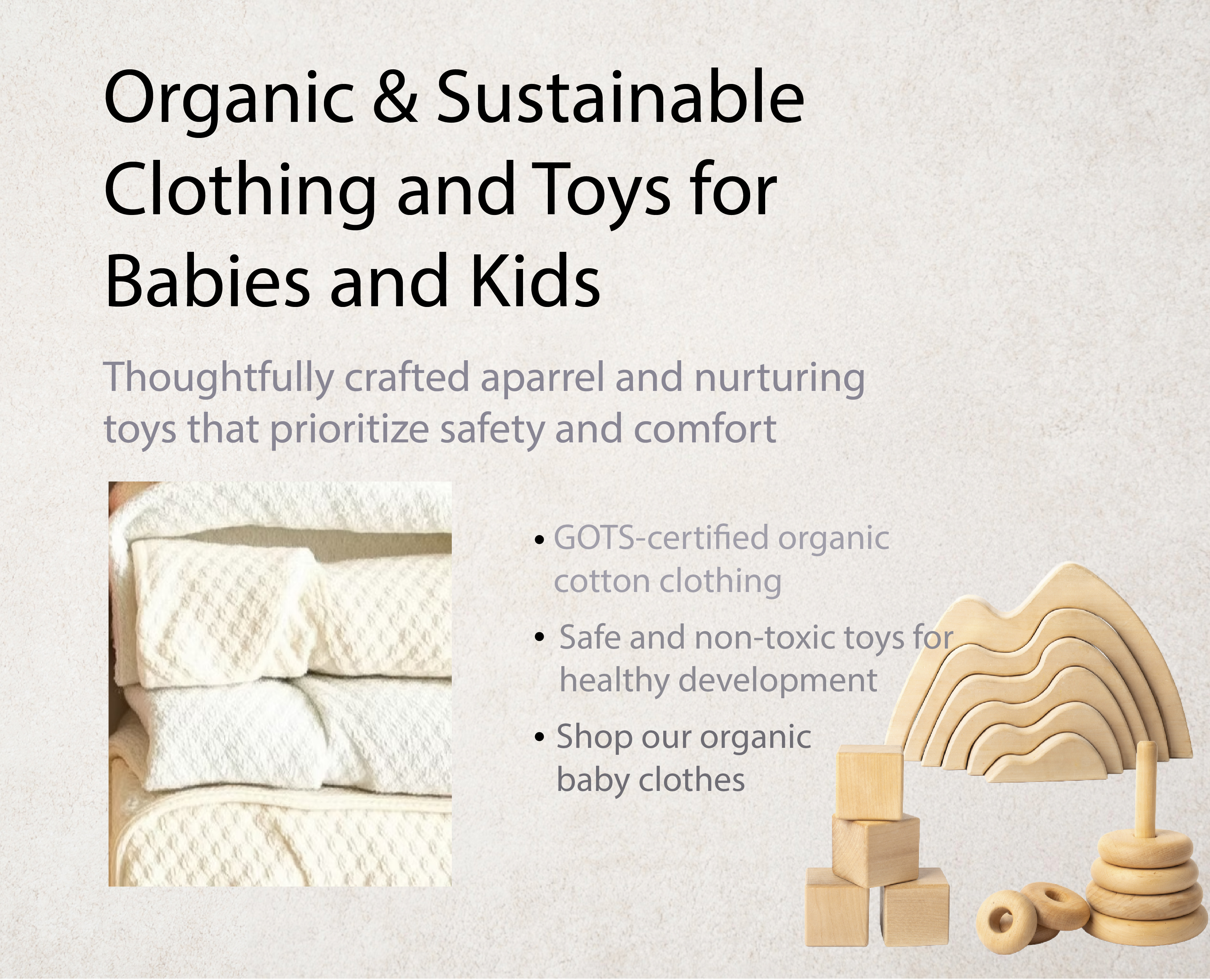 Website design project for e-commerce kids and babies apparel and toys brand - K Art Design Studio