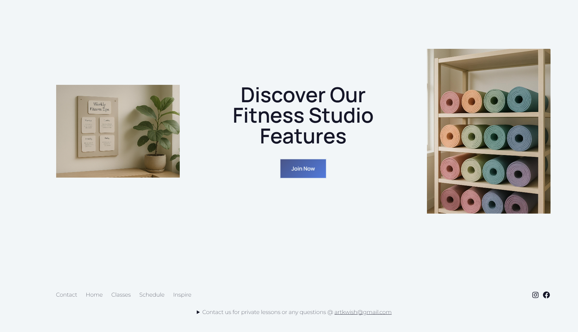 Website design project for fitness brand - K Art Design Studio