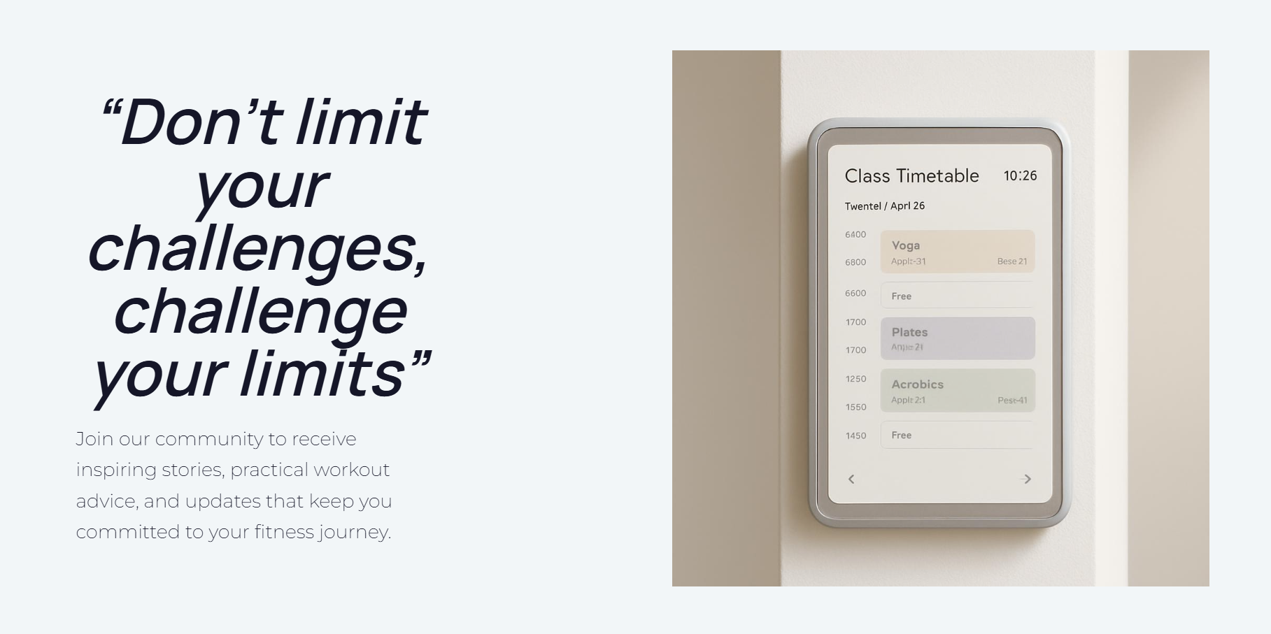 Website design project for fitness brand - K Art Design Studio