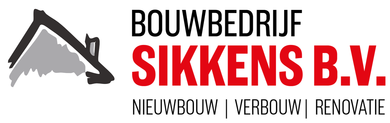 Logo van Sikkens B.V. met een gestileerd dak in grijs en zwart naast vetgedrukte rode tekst.