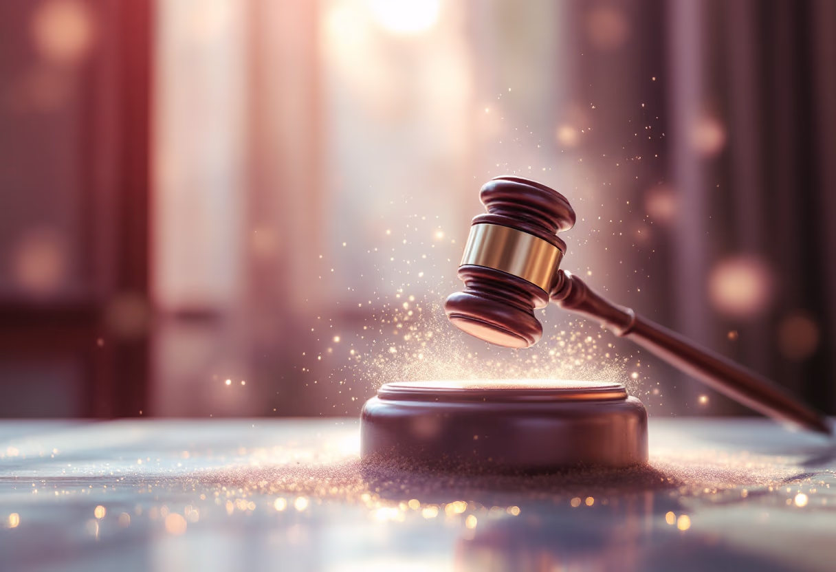 image of judge's gavel in action for legal tech