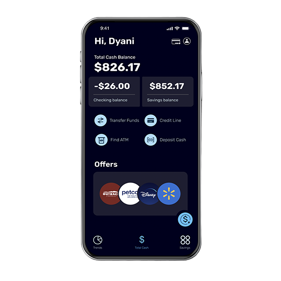 Mockup prototype of a redesigned app of OnePay banking app