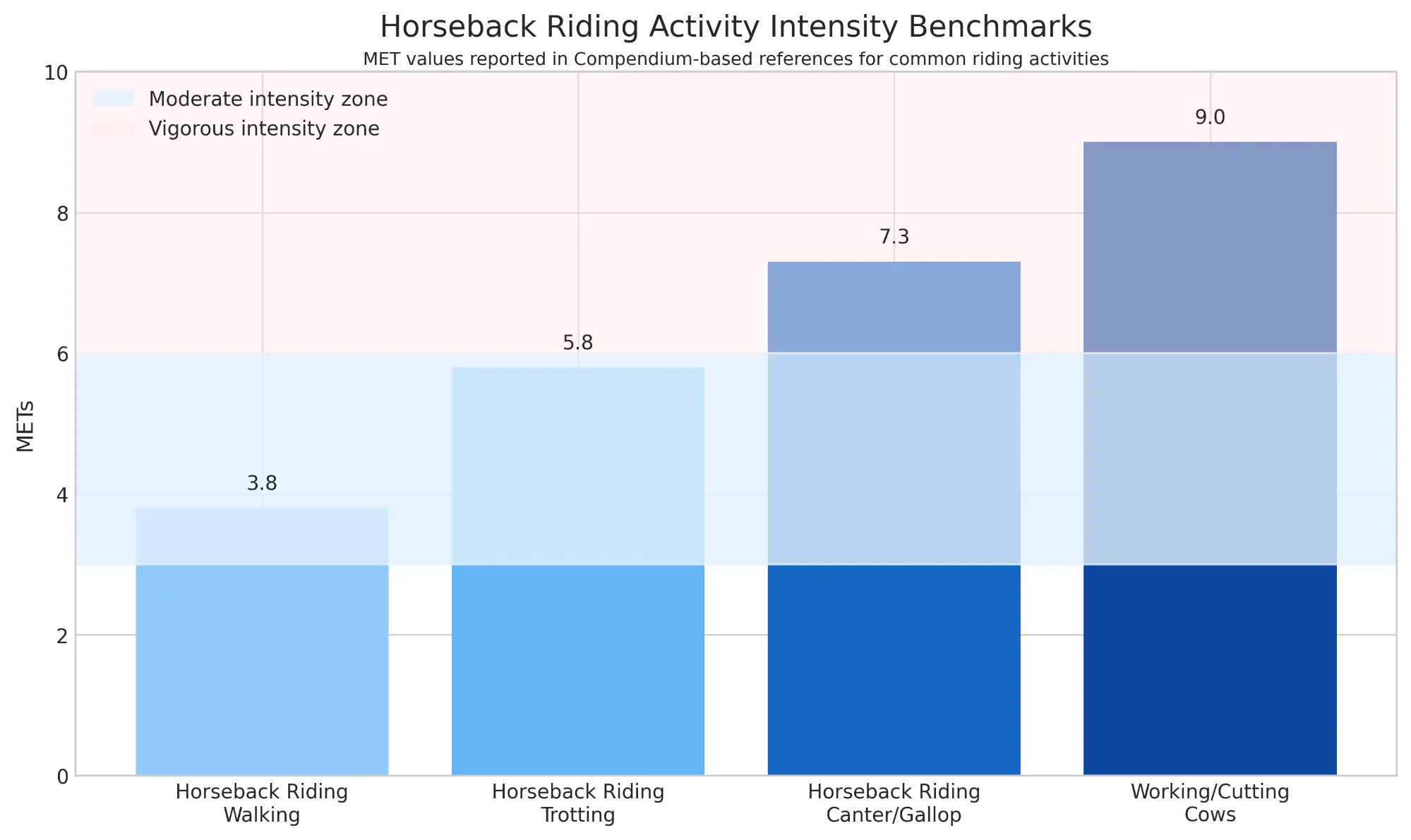 Riding Activity Intensity Benchmarks