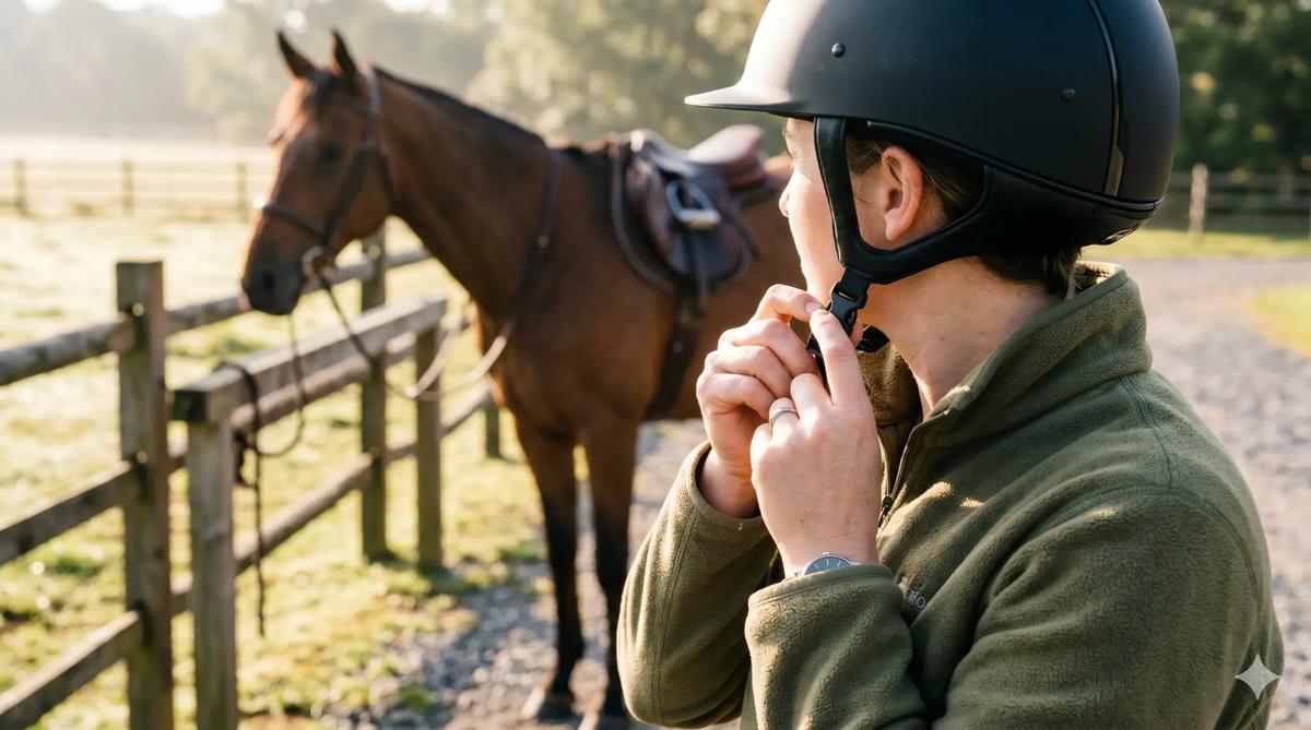 Horseback riding helmet safety gear for beginner rider