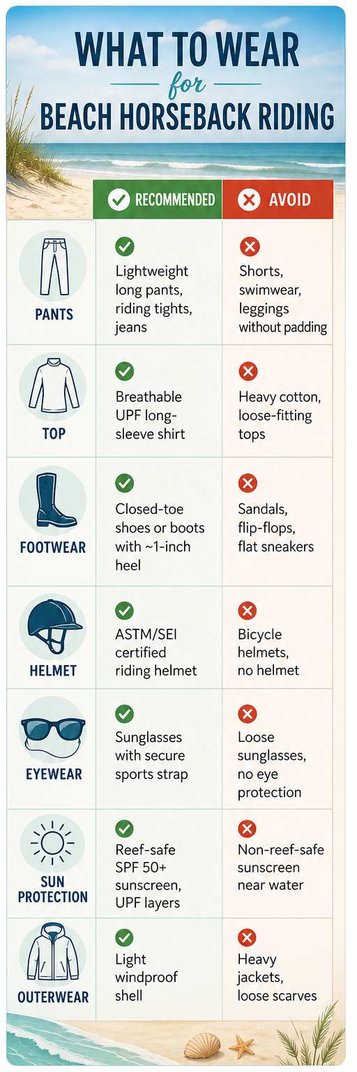 What to wear horseback riding on the beach attire guide