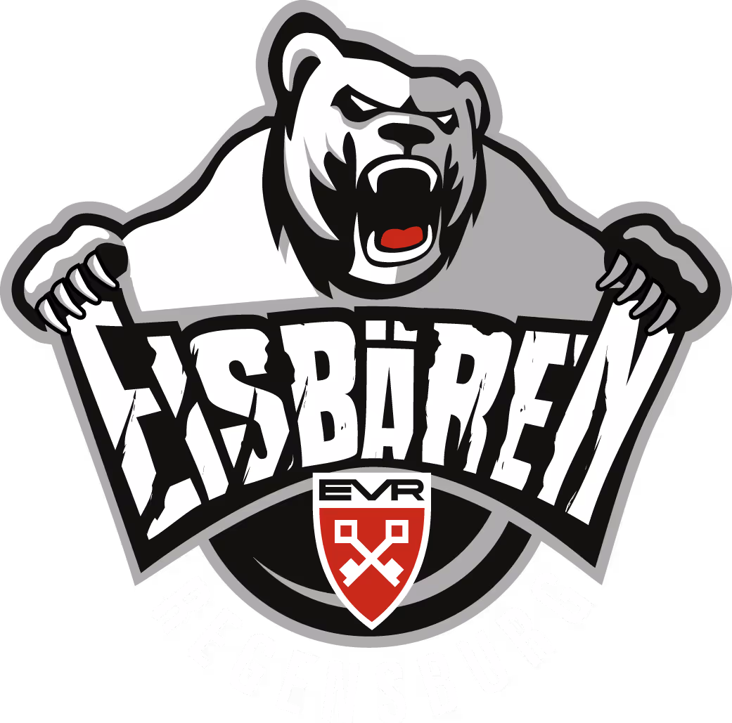 Logo der Eisbären Regensburg mit einem brüllenden Eisbären 