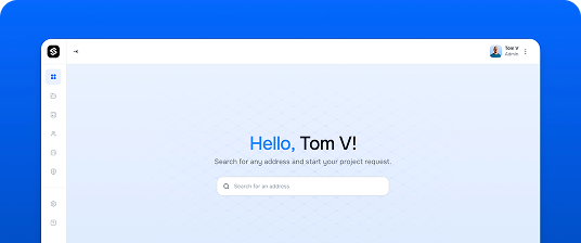 Spotable platform starting screen 'Hello, Tom V!'