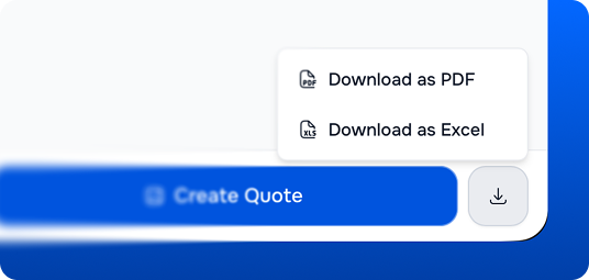download as pdf, download as Excel