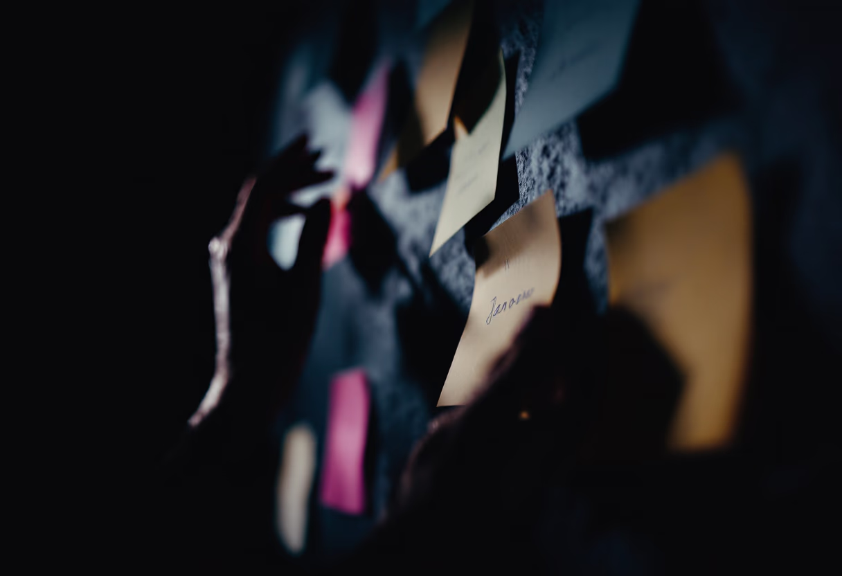 image of brainstorm session with sticky notes (for a b2b saas)