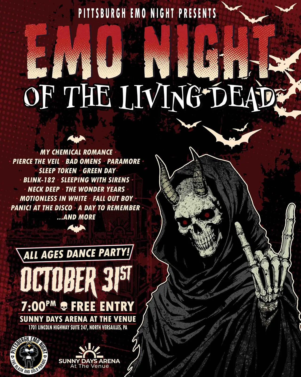 Pittsburgh Emo Night of the Living Dead: Free Halloween Party