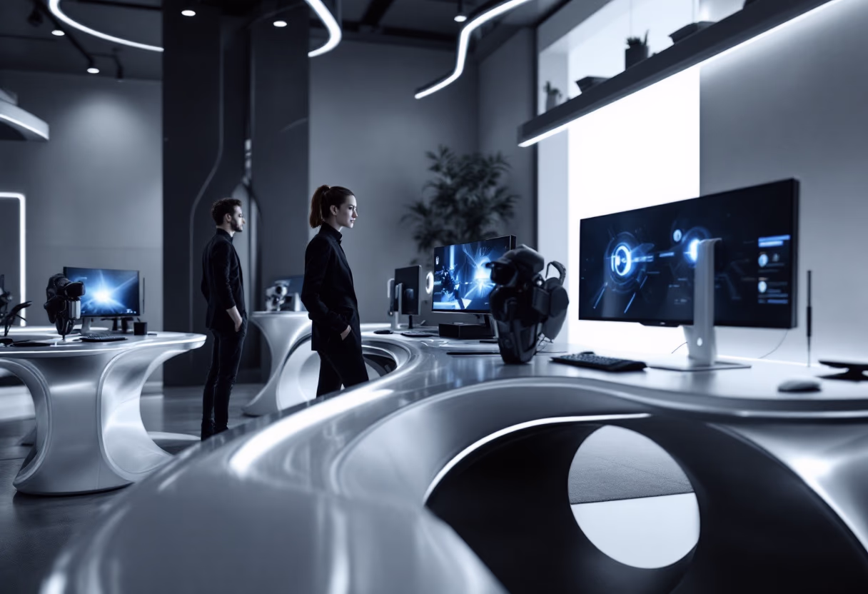 behind-the-scenes creation for a game development company scene 1