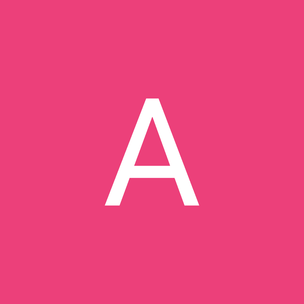 White capital letter A centered on a pink square background.