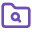 Purple magnifying glass icon symbolizing search.