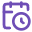 Purple clipboard icon with three horizontal lines representing text.