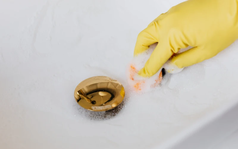 Clogged household drain causing slow water flow in a Thousand Oaks home