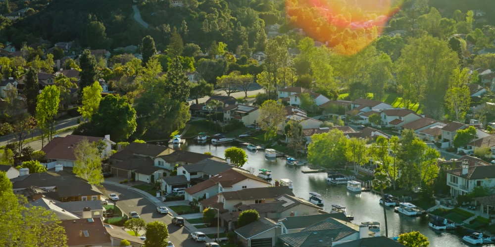 City of Westlake Village entrance monument near residential plumbing service locations