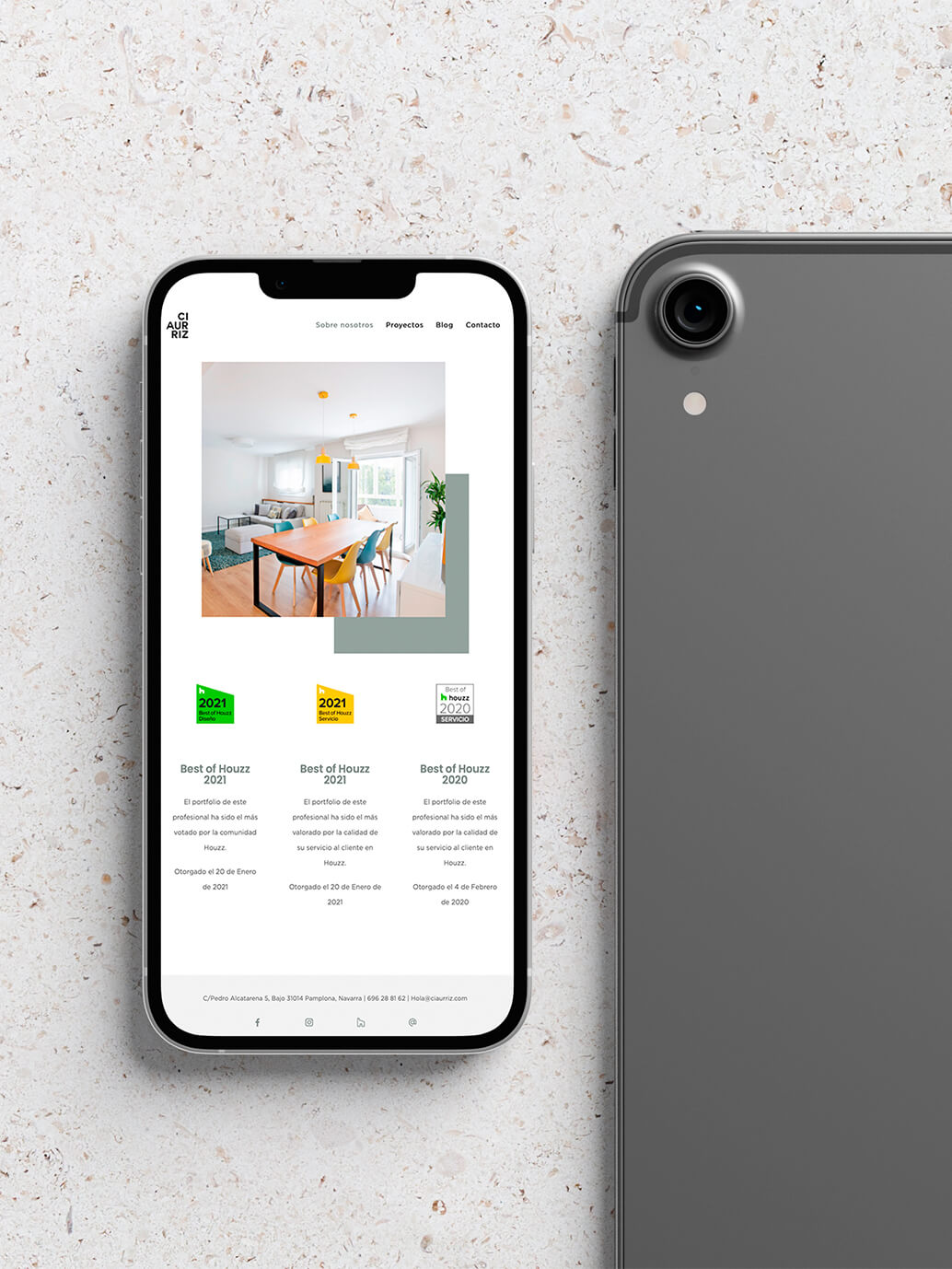 Fotografía de diseño web responsive  para Ciaurriz